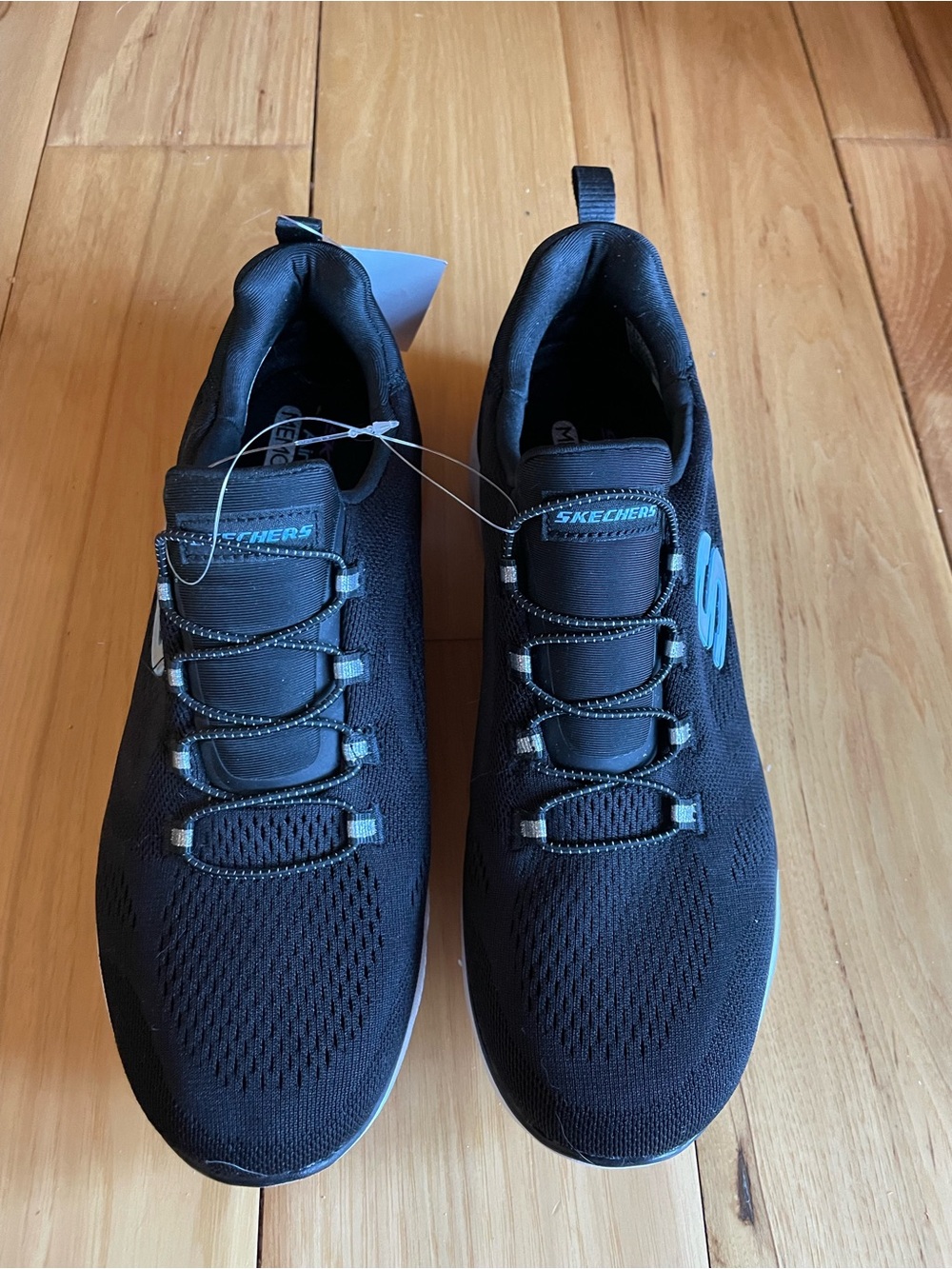 Skechers Black with Light Blue Accent Women's Sneakers